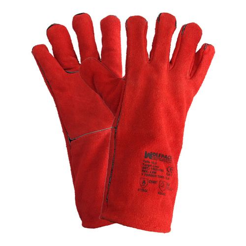 PAR GUANTE SOLDAR SERRAJE DENSO ROJO LARGO AFT