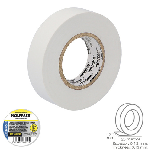 CINTA AISLANTE  PROFESIONAL  25X19MM BLANCA  AFT