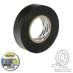 CINTA AISLANTE PROFESIONAL 19X25   NEGRA
