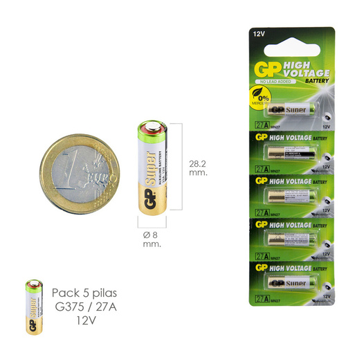 PILA ALCALINA G375 12V 27A