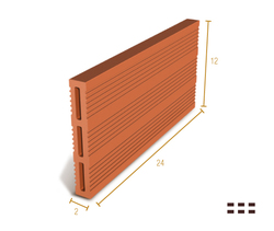 LADRILLO 2X12X25