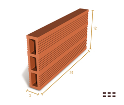 LADRILLO 4X12X25