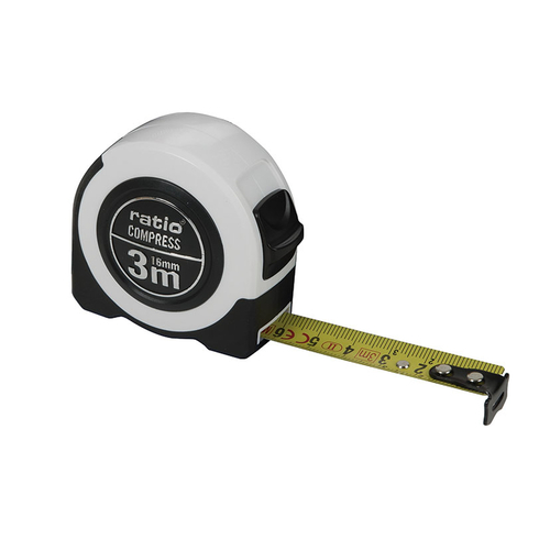 FLEXOMETRO CINTA 16/3 MTS COMPRESS RATIO