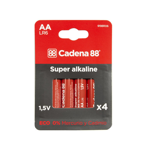 PILA ALCALINA AA LR06 BL 4 CADENA 88