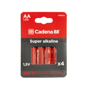 PILA ALCALINA AA LR06 BL 4 CADENA 88