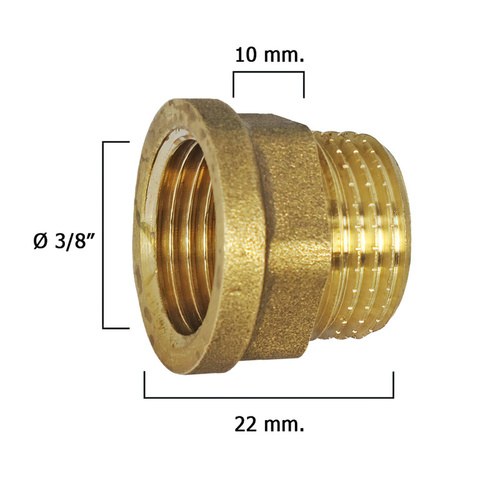 ALARGADERA HEXAGON PUL 1/2X10