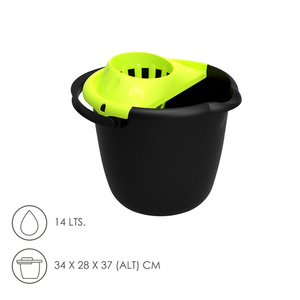 CUBO FREGONA REDONDO NEGRO